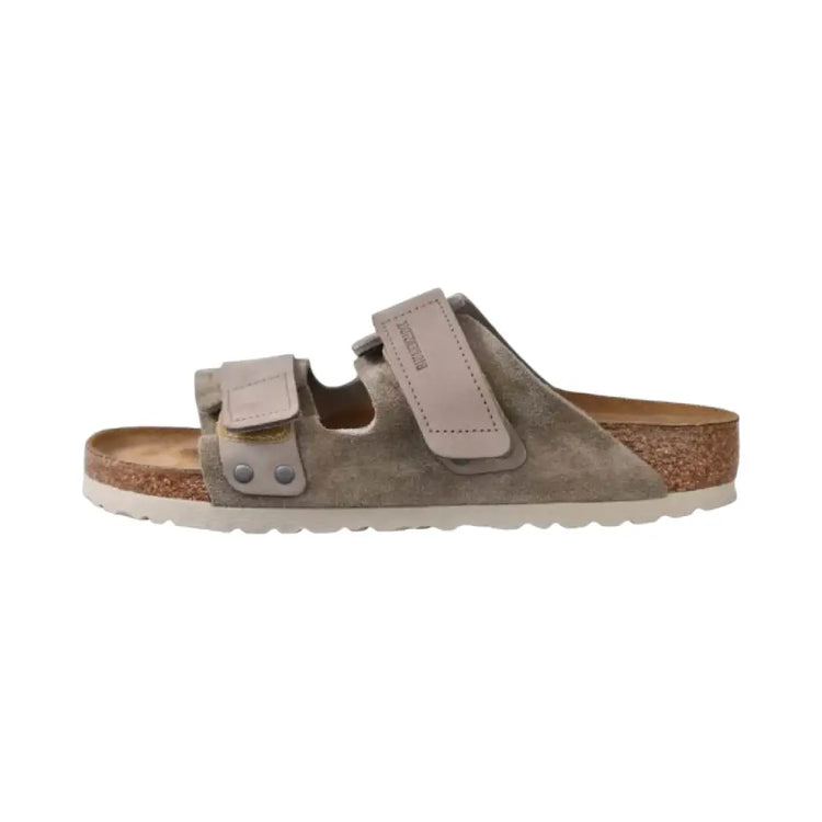 BIRKENSTOCK Uji Taupe Suede Sandals 1025695