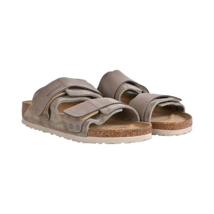 BIRKENSTOCK Uji Taupe Suede Sandals 1025695