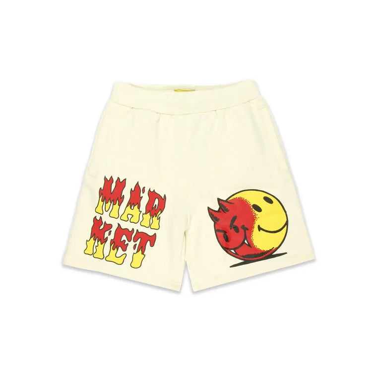 CHINATOWN MARKET Smiley Good And Evil Sweatshorts 395000453-CRM