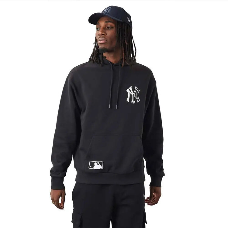 NEW ERA New York Yankees Mlb Team Logo Black Hoodie 60284625