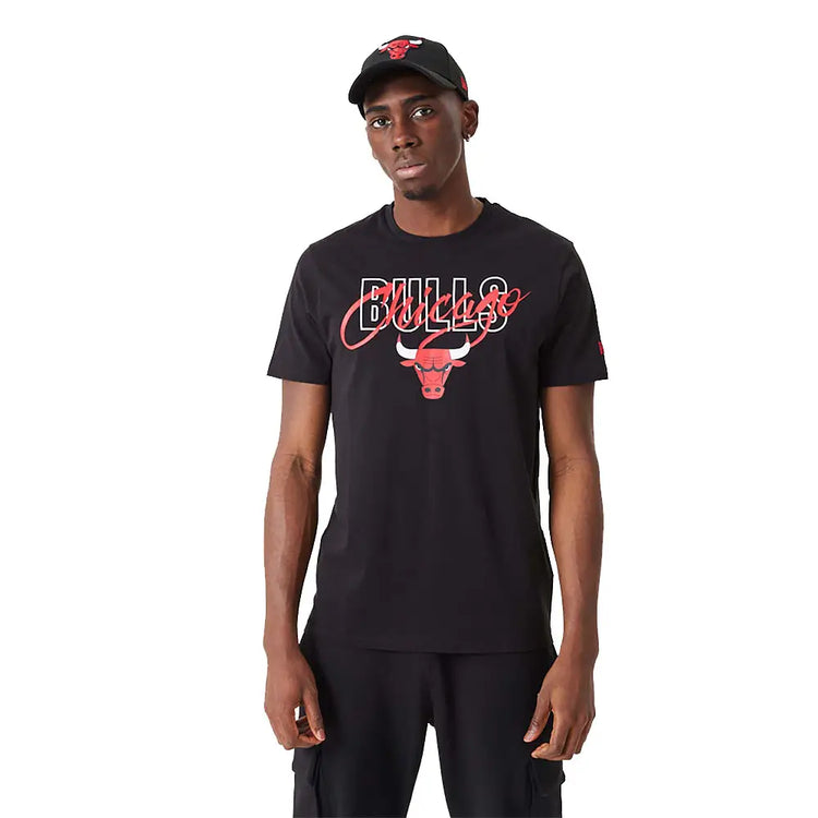 NEW ERA Chicago Bulls Nba Script Black T-Shirt 60332180