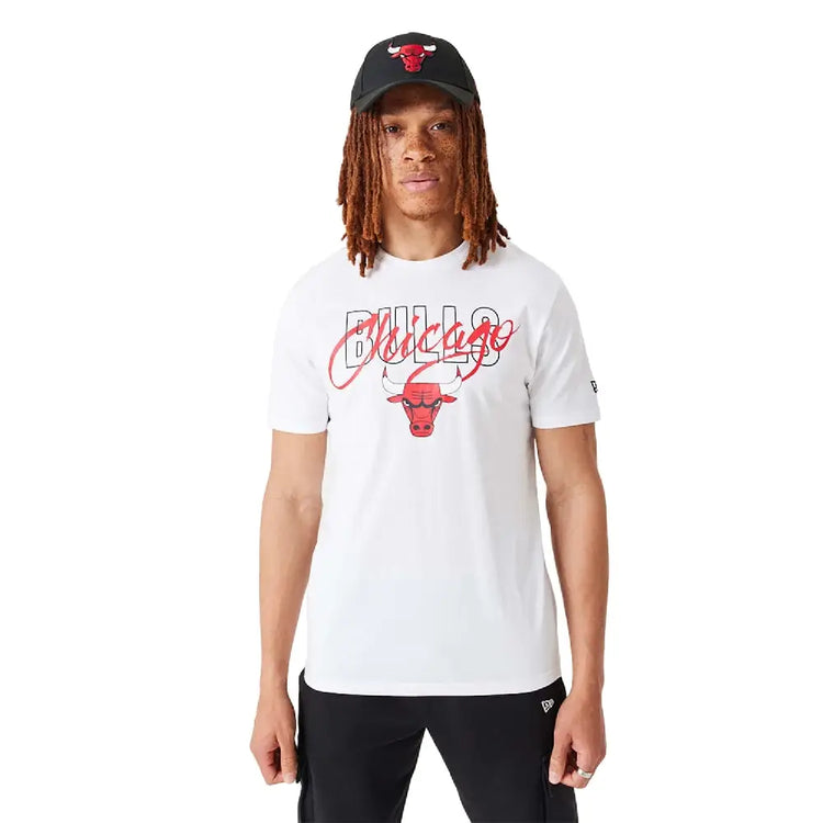 NEW ERA Chicago Bulls Nba Script White T-Shirt 60332184