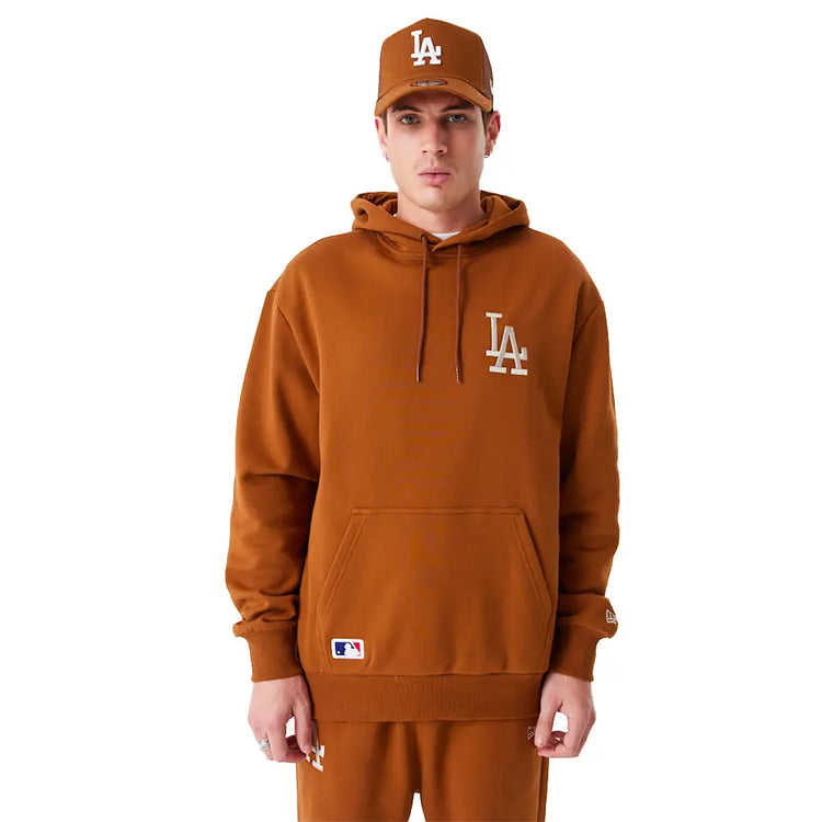 NEW ERA La Dodgers League Essential Oversized Brown Hoodie 60416437