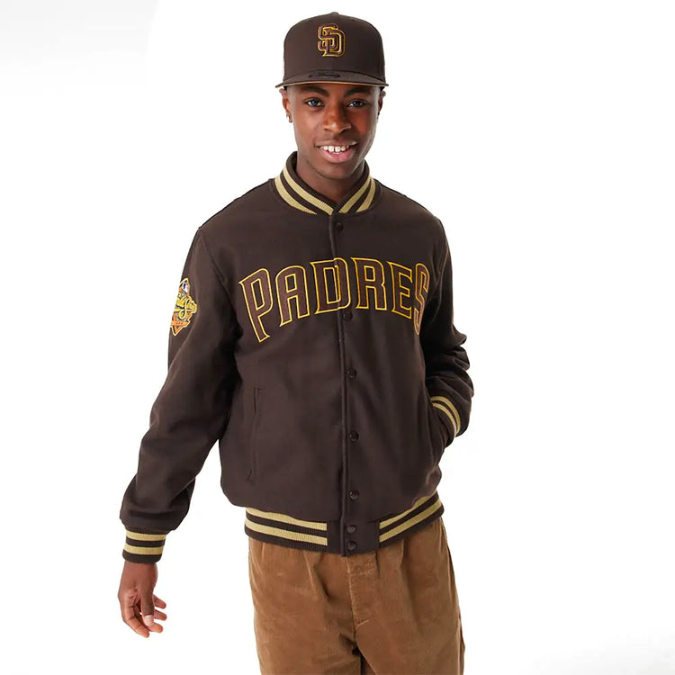 NEW ERA San Diego Padres Mlb Brown Varsity Jacket 60424438