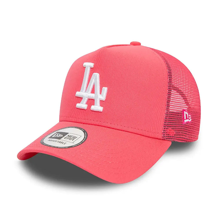 NEW ERA La Dodgers League Essential Pink A-Frame Trucker Cap 60503398