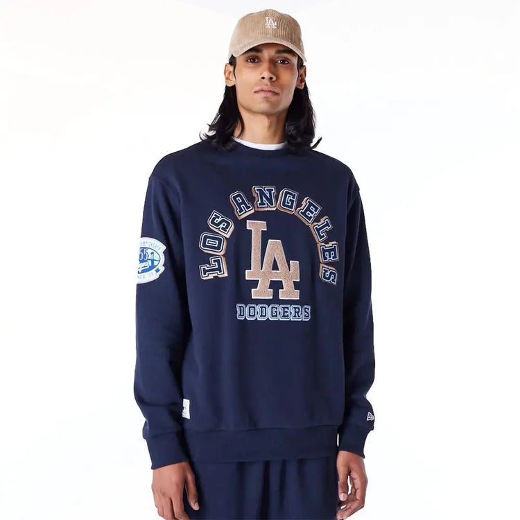 NEW ERA La Dodgers World Series Navy Oversized Fleece Sweat 60564882