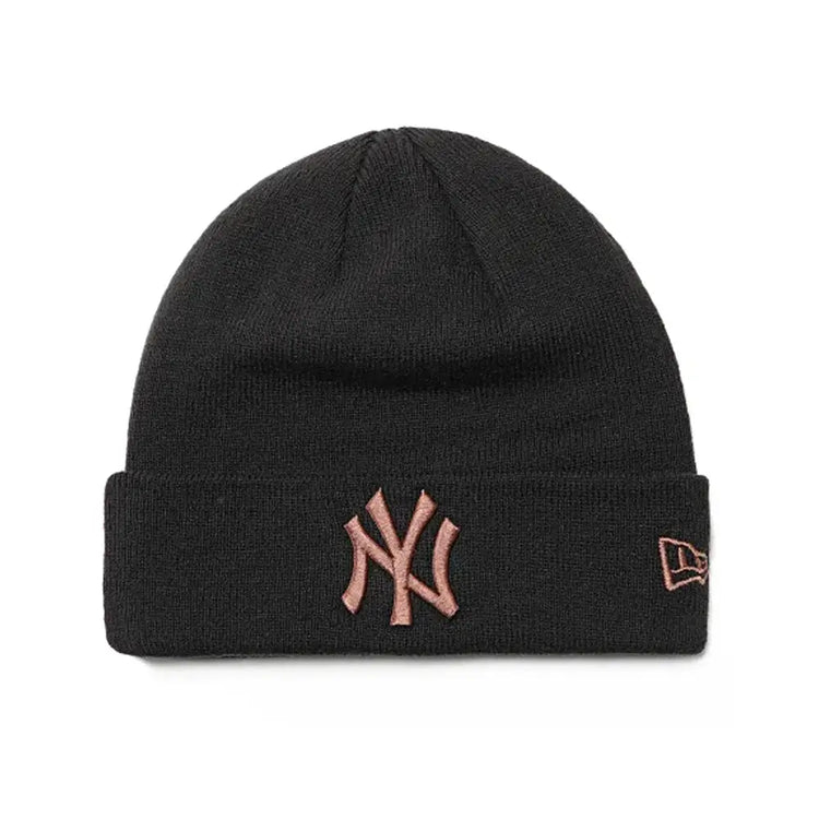 NEW ERA New York Yankees League Essential Black Cuff Knit Beanie Hat 60580722