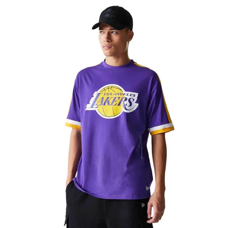 NEW ERA NBA Panel LA Lakers Oversized T-Shirt Purple 60596252