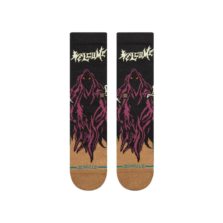 STANCE Welcome Skelly Crew Socks 62US0000488-WS-BLK