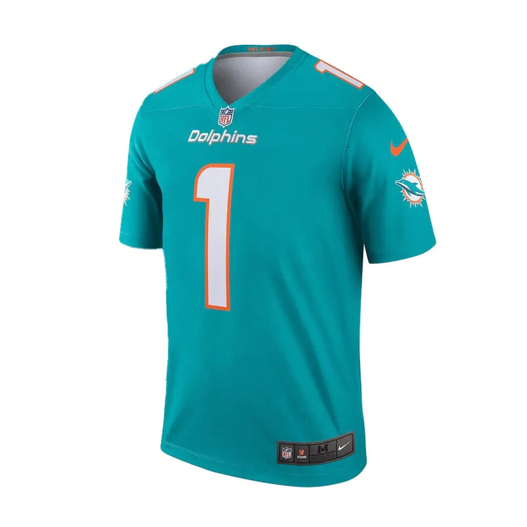 NIKE Nfl Aqua Miami Dolphins #1 Tua Tagovailoa Legend Jersey 94NM-HLMD-9PF-1WC