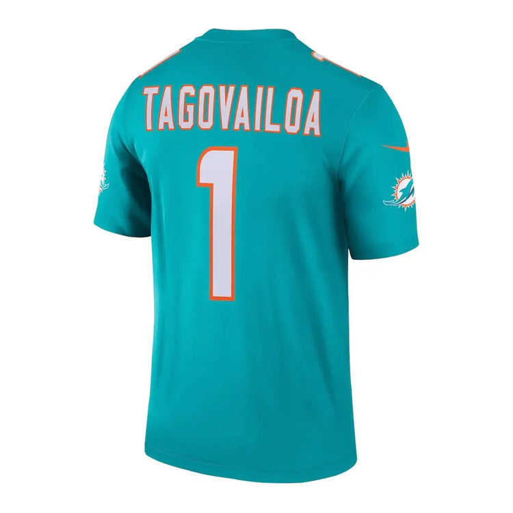 NIKE Nfl Aqua Miami Dolphins #1 Tua Tagovailoa Legend Jersey 94NM-HLMD-9PF-1WC