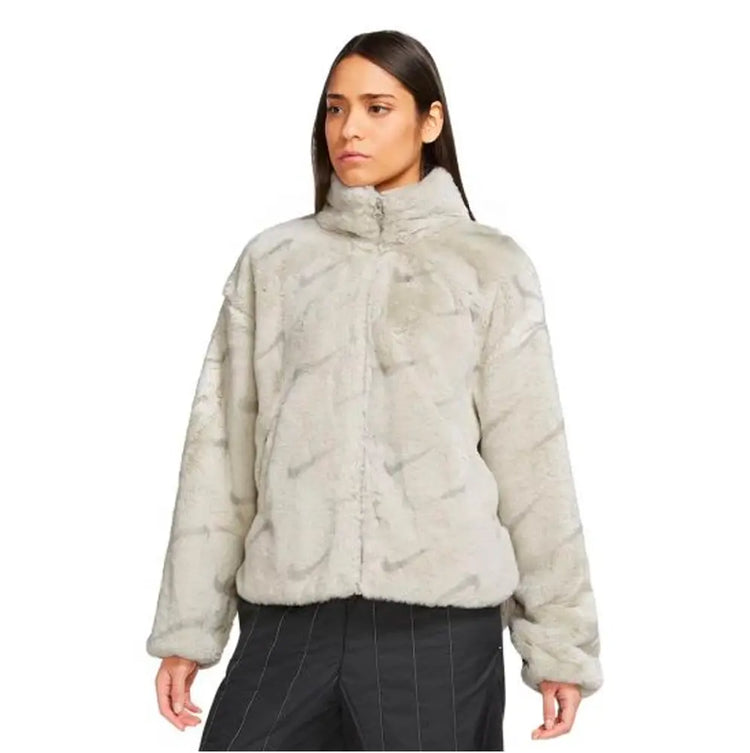 NIKE Sportswear Plush Printed Faux Fur Jacket DQ6842-072