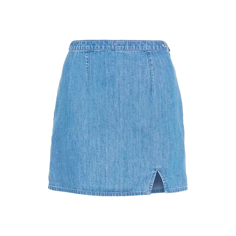 TOMMY HILFIGER Chambray Denim Mini Skirt DW0DW151921A5