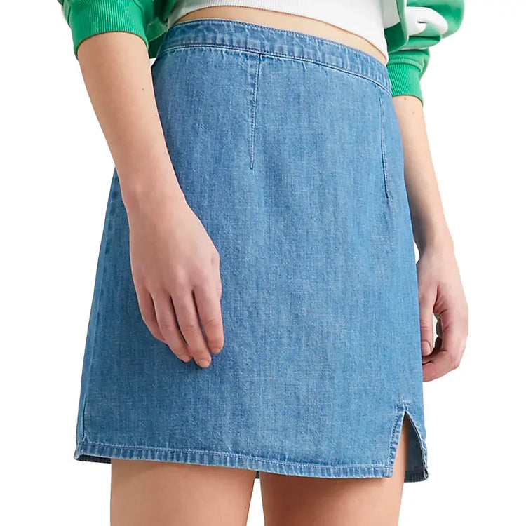 TOMMY HILFIGER Chambray Denim Mini Skirt DW0DW151921A5