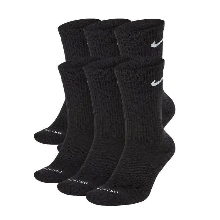 NIKE Everyday Plus Cushion Crew Socks (6 Pairs) Black SX6897-010